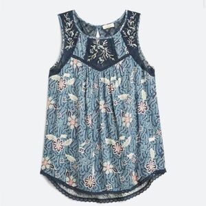 Mason & Belle Blue Tempesta Lace Tank